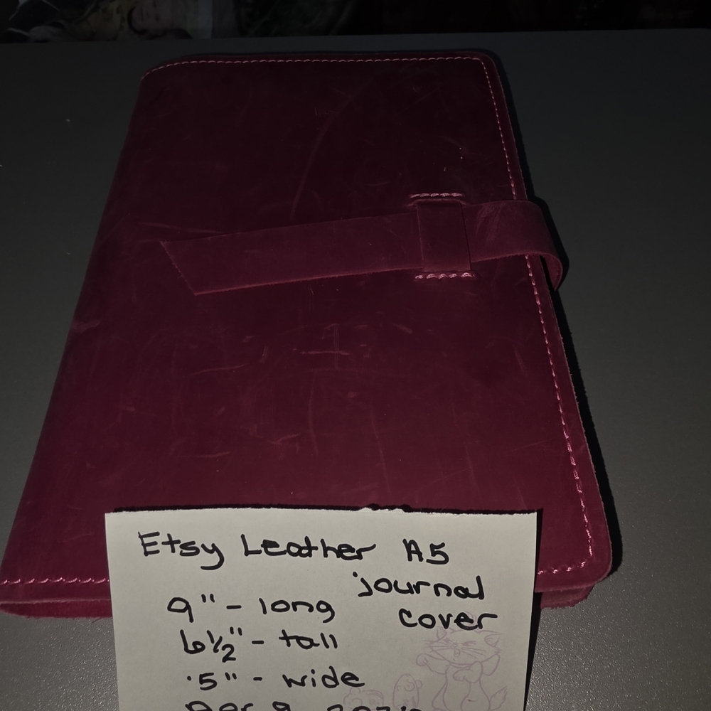 A5 Leather cover from Etsy.